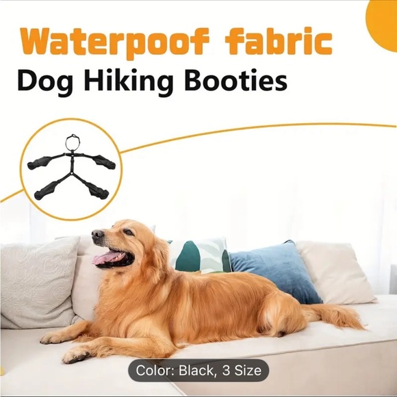 Waterproof Booties Dog Waterproof Booties in Black XXL Adjustable NWOT recovery - Picture 1 of 9